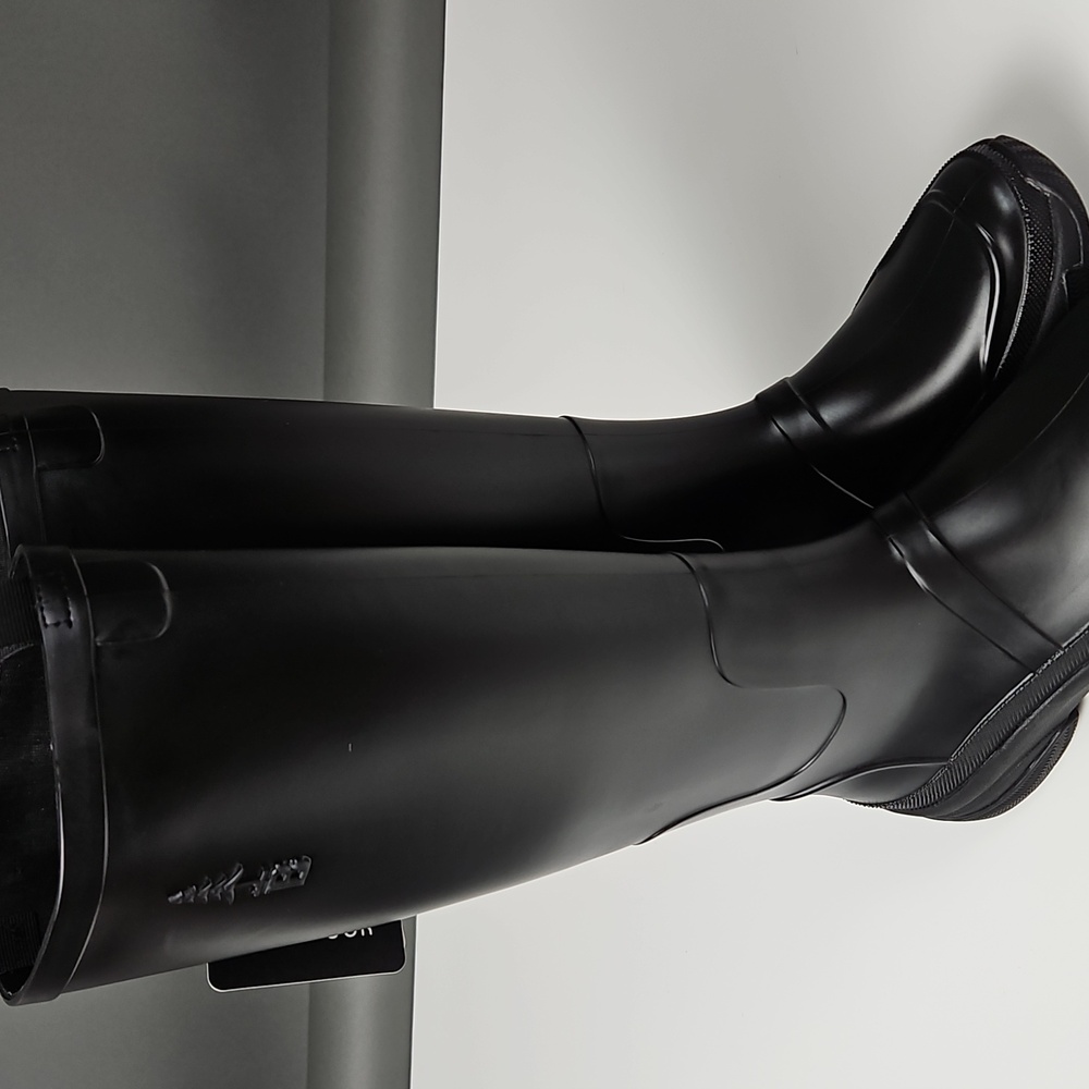 BASS OUTDOOR Black Rubber Field Rain Boot Knee High Boot Muck Boot - Picture 10 of 11